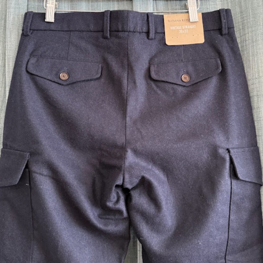 Vintage Banana Republic Men's Straight Wool Pants - Picture 5 of 16